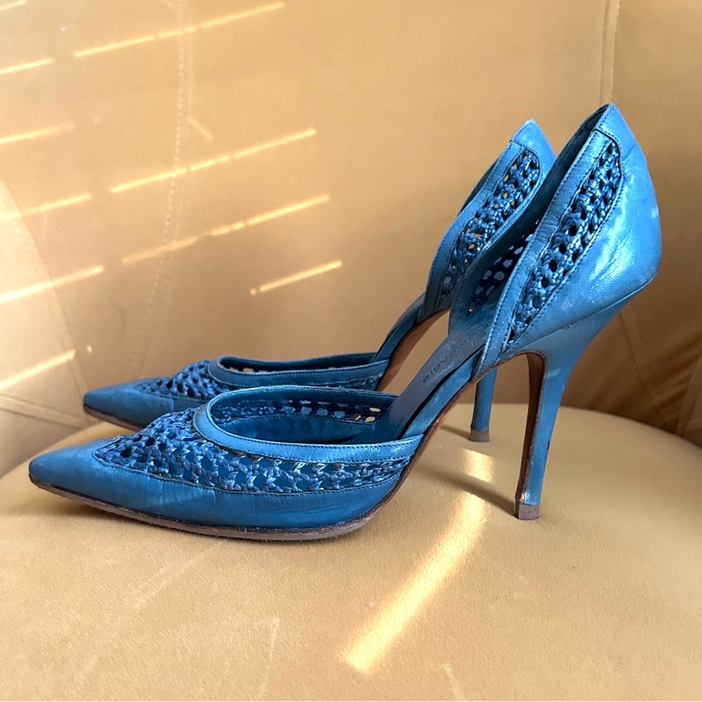 BALENCIAGA -Woven Leather Heels - 6.5 - Picture 3 of 8